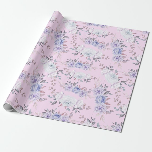 Blumenmuster Geschenkpapier (Ungerollt)