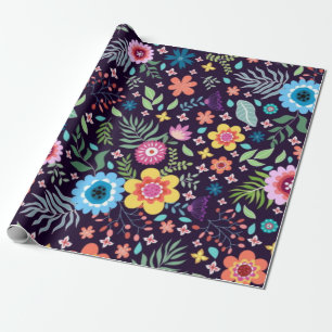 Blumenmuster Geschenkpapier