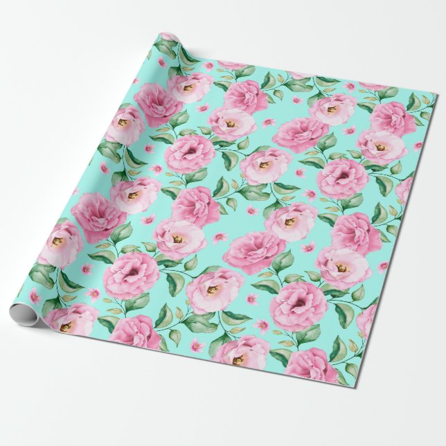 Blumenmuster Geschenkpapier (Ungerollt)