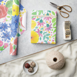 Blumenmuster Geschenkpapier