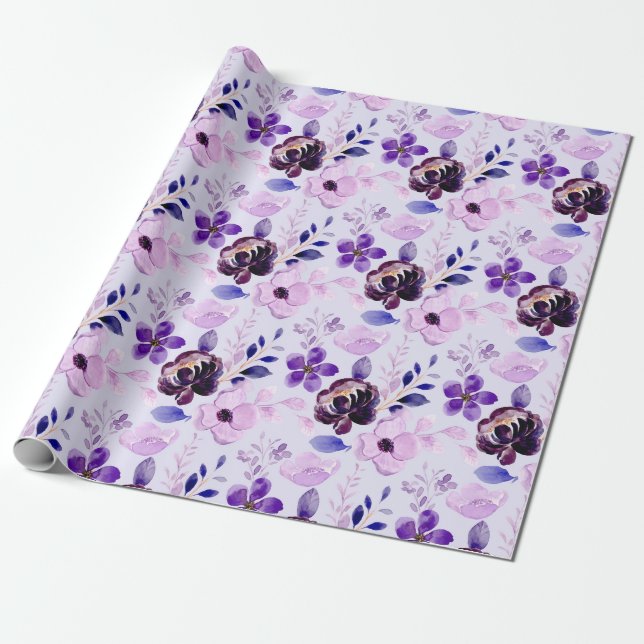 Blumenmuster Geschenkpapier (Ungerollt)