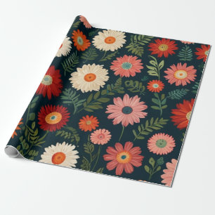 Blumenmuster Geschenkpapier