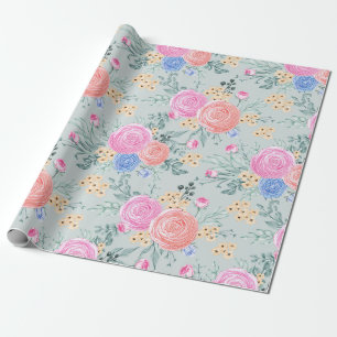 Blumenmuster-Geschenkpapier Geschenkpapier
