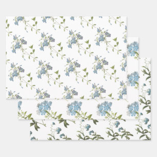 Blumenmuster Geschenkpapier Set