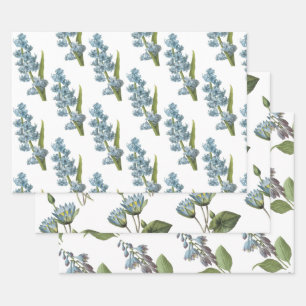 Blumenmuster Geschenkpapier Set