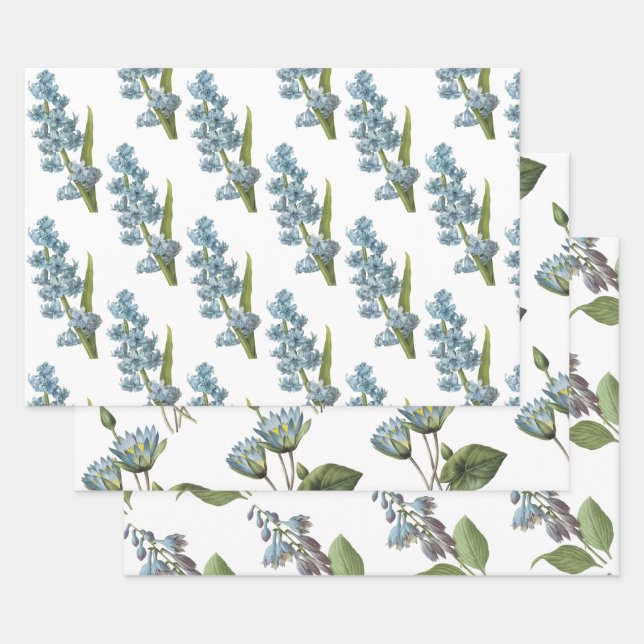 Blumenmuster Geschenkpapier Set (Set)