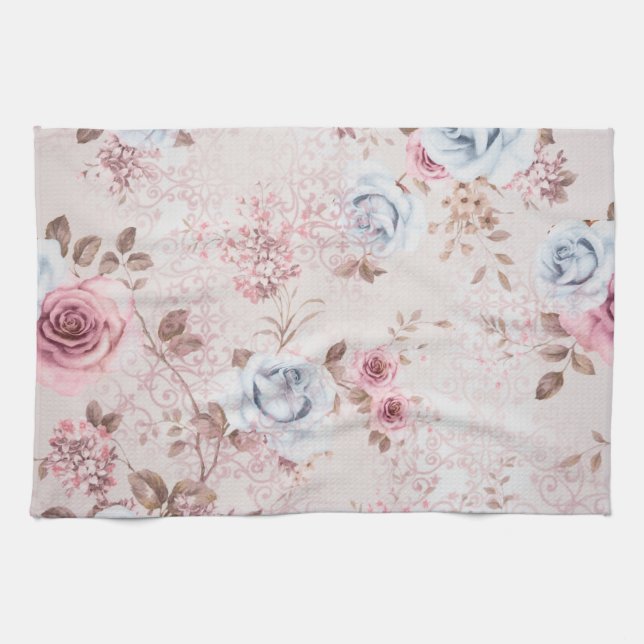 Blumenmuster Geschirrtuch (Horizontal)