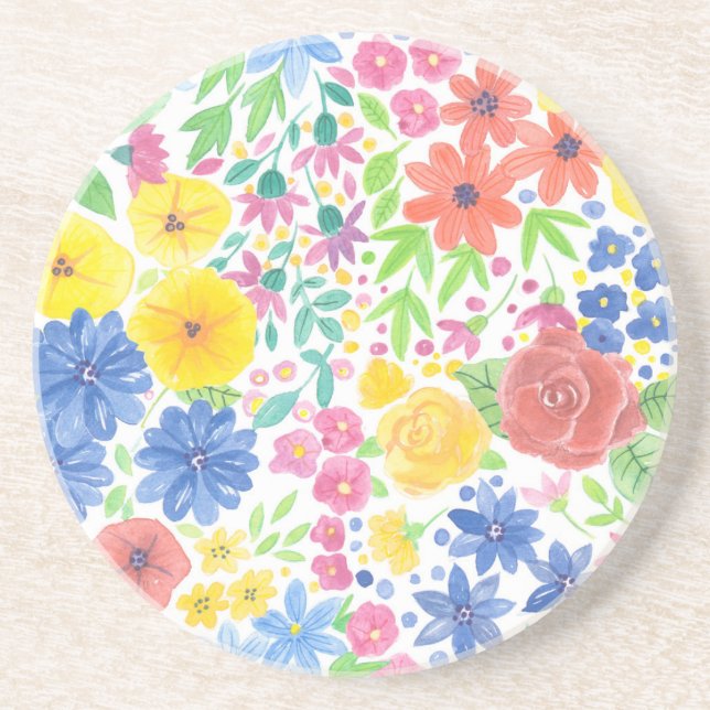 Blumenmuster Getränkeuntersetzer (Vorne)