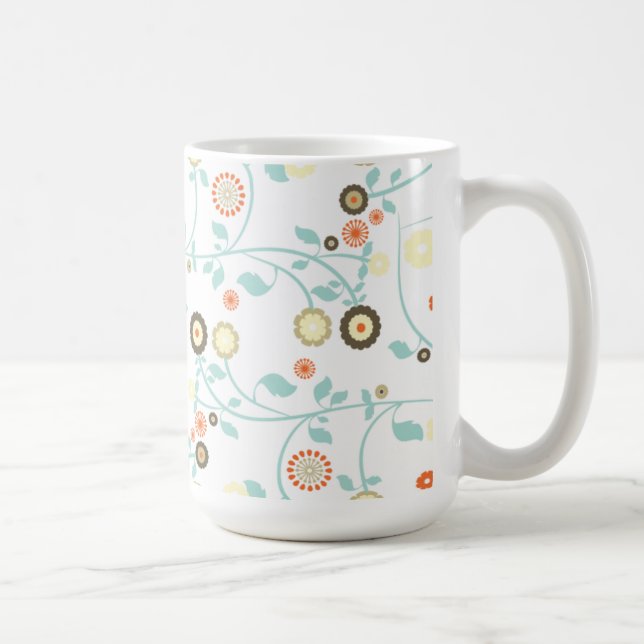 Blumenmuster girly Chic Mod der Frühlings-Blumen Tasse (Rechts)