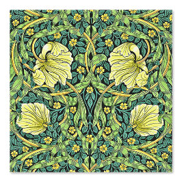 Blumenmuster Golden Tulip Pimpernel und Foliage Tapete