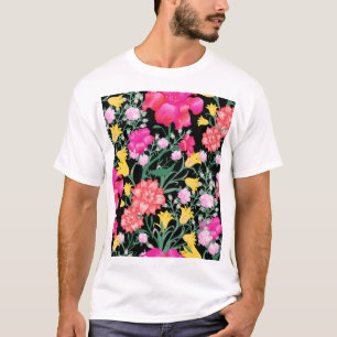 Blumenmuster Große Blume Muster T-Shirt