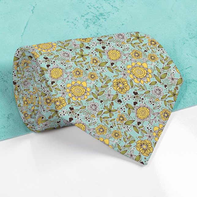 Blumenmuster-Halstuch nach Maß Krawatte (Von Creator hochgeladen)