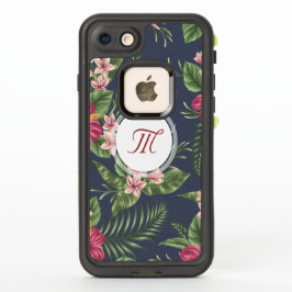 Blumenmuster Hibiskus Monogram iPhone LP