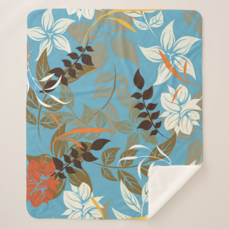 Blumenmuster-Illustration: Nahtlose Vintage Rückse Sherpadecke