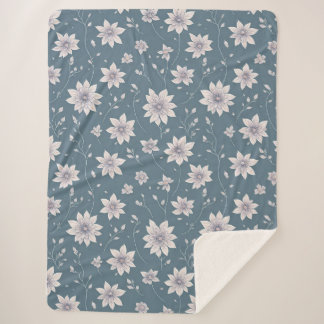 Blumenmuster im Aquamarinen Hintergrund Sherpadecke