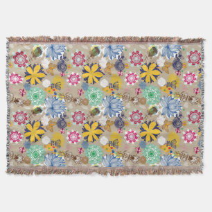 Blumenmuster im Retro-Stil 3 Decke