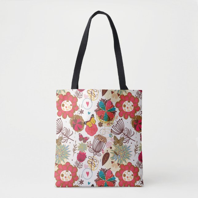 Blumenmuster im Retro-Stil 4 (Vorderseite)