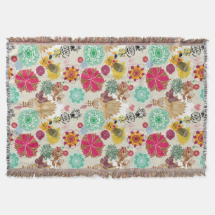 Blumenmuster im Retro-Stil Decke