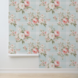 Blumenmuster im Shabby Chic Tapete