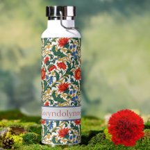 Blumenmuster im Stil von William Morris Blau Rot G