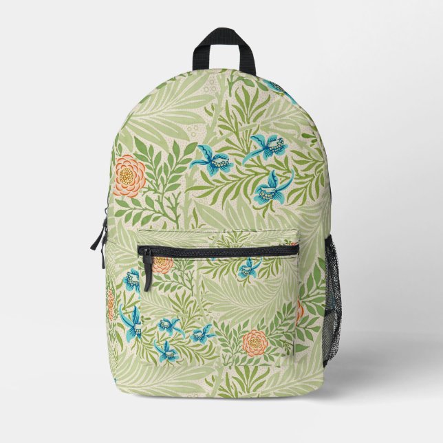 Blumenmuster im Vintage-Stil Bedruckter Rucksack (Vorderseite)