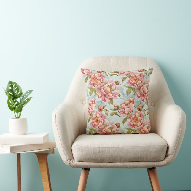 Blumenmuster im Vintage-Stil Kissen (Stuhl )