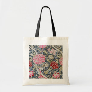 Blumenmuster im Vintage-Stil, William Morris Tragetasche