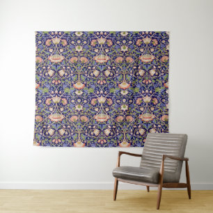 Blumenmuster im Vintage-Stil, William Morris Wandteppich