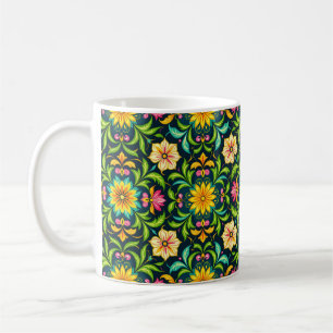 Blumenmuster in lebendigen Farben Kaffeetasse