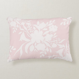 Blumenmuster in rosa Silhouette Dekokissen
