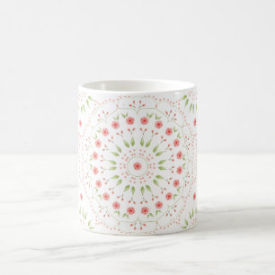 Blumenmuster in Rosa, süß, minimalistischer, schic Kaffeetasse