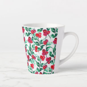 Blumenmuster in Rot-56698 Milchtasse