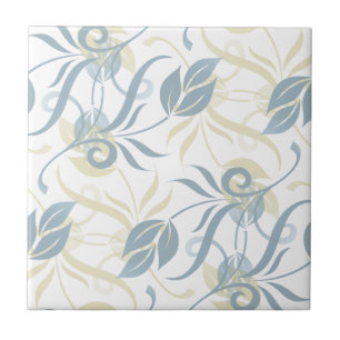 Blumenmuster in Schieferblau Fliese