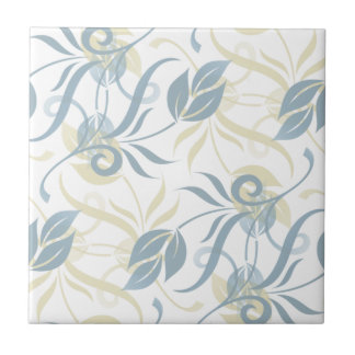Blumenmuster in Schieferblau  Fliese