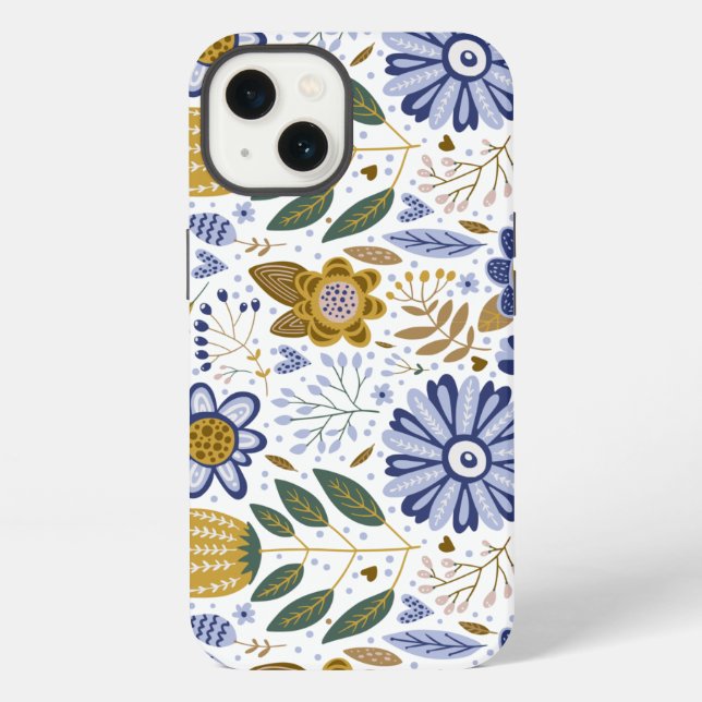 Blumenmuster  iPhone hülle (Rückseite)