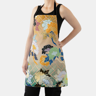 Blumenmuster, japanisches Design Schürze