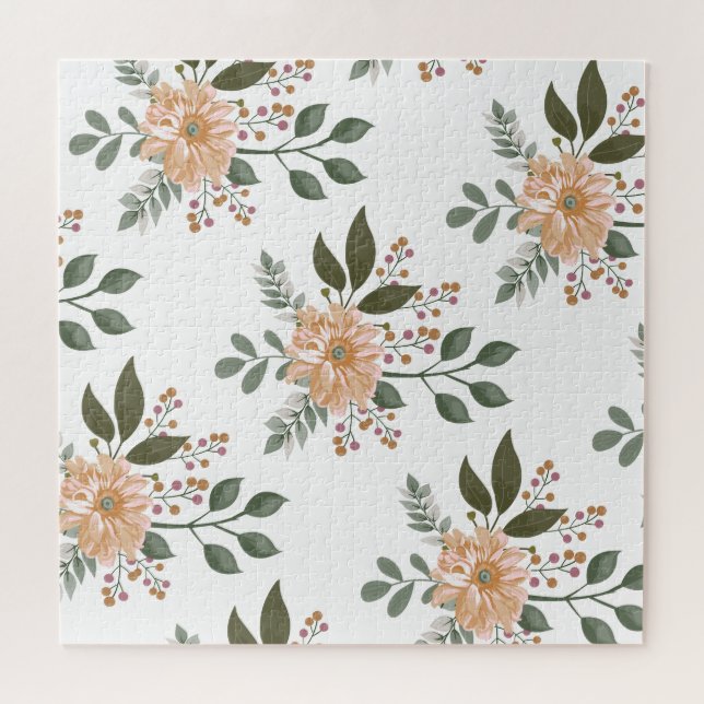 Blumenmuster Jigsaw Puzzle (Horizontal)