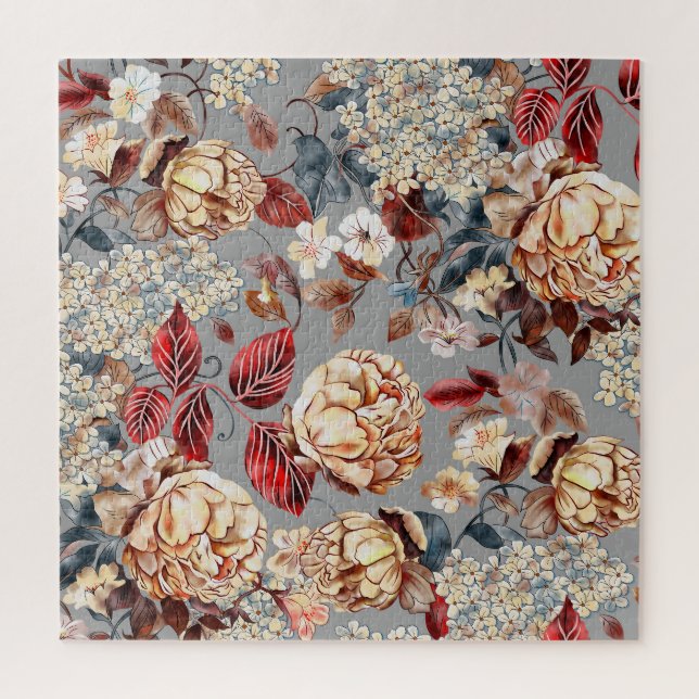 Blumenmuster, Jugendstil. Puzzle (Vertikal)