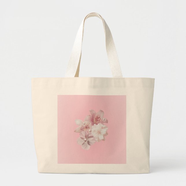 Blumenmuster  jumbo stoffbeutel (Vorne)