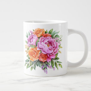 Blumenmuster Jumbo-Tasse