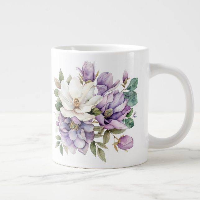 Blumenmuster  Jumbo-Tasse (Rechts)