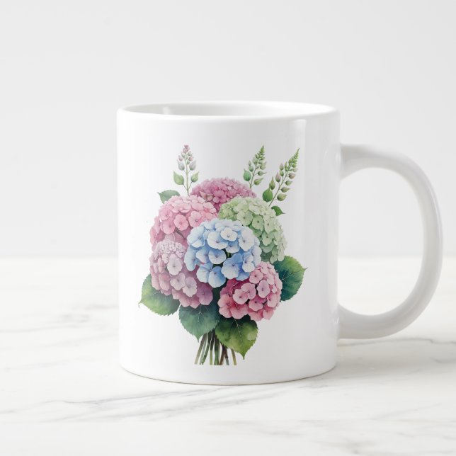 Blumenmuster  Jumbo-Tasse (Rechts)