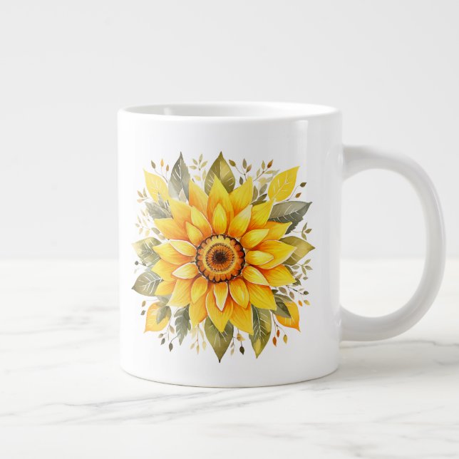Blumenmuster  Jumbo-Tasse (Rechts)