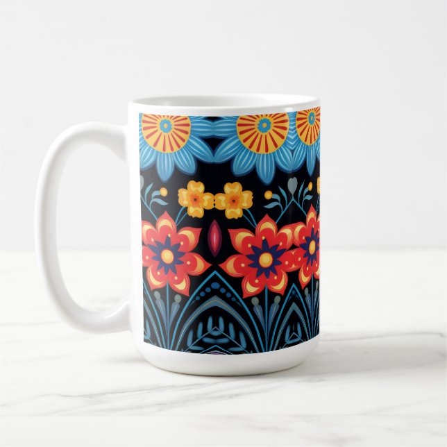 Blumenmuster Kaffeetasse (Links)