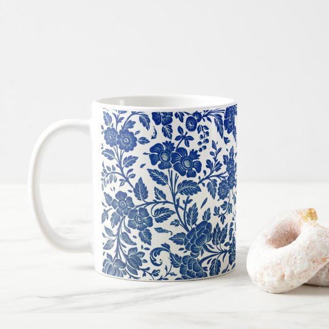 Blumenmuster Kaffeetasse (Mit Donut)
