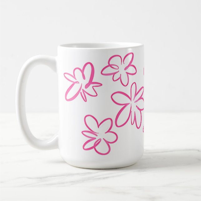Blumenmuster Kaffeetasse (Links)