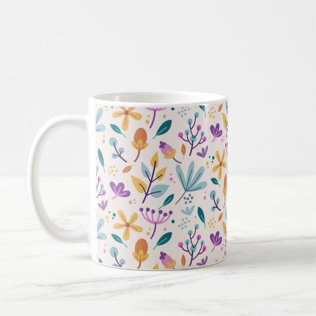 Blumenmuster Kaffeetasse (Links)