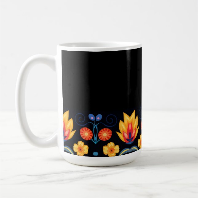 Blumenmuster Kaffeetasse (Links)