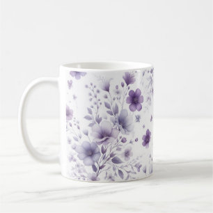 Blumenmuster-Kaffeetasse/ Lebendige Blumendesign-T Kaffeetasse