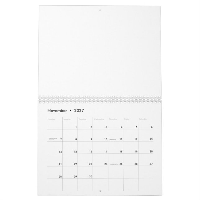 Blumenmuster Kalender (Nov 2027)
